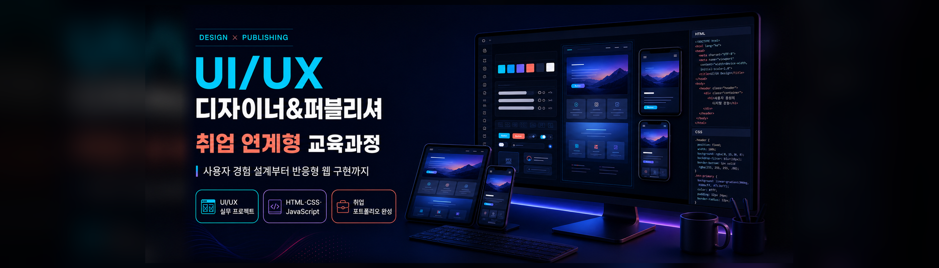 UI UX 디자이너 및 퍼블리셔 취업 연계형 교육과정